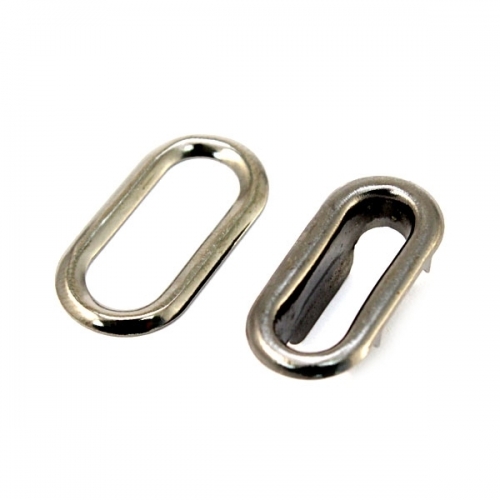 Люверс овальний (овал) 15мм - Темний Нікель 500 шт