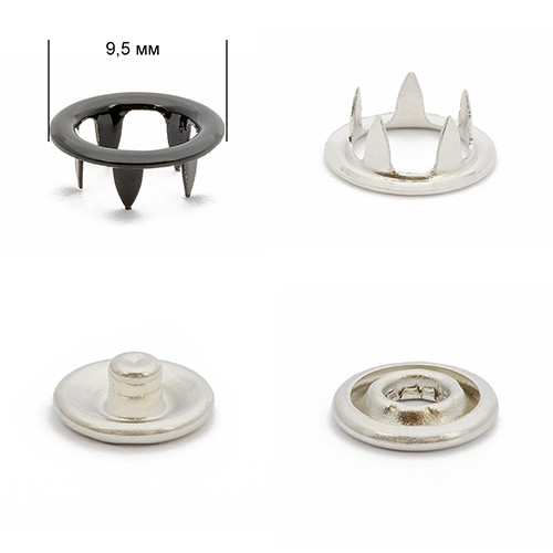 Кнопка BABY трикотажная 9,5 мм Черная (322)