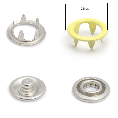 Кнопка BABY трикотажна 9,5 мм Ніжно Жовта (109)