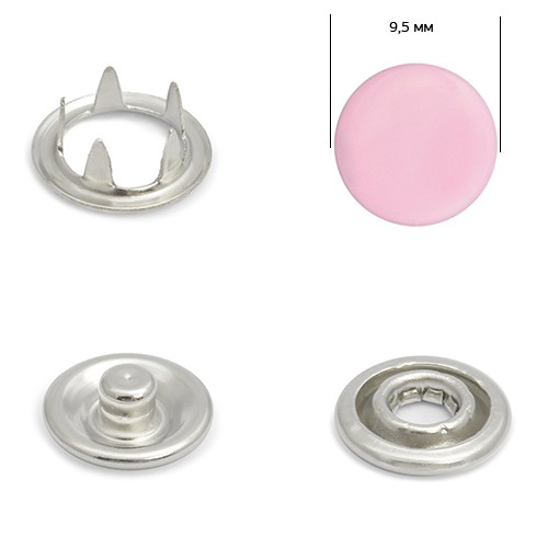 Кнопка BABY 9,5 мм закрита Рожева (134)
