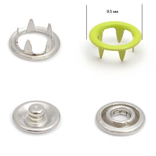 Кнопка BABY трикотажна 9,5 мм Салатова (232)