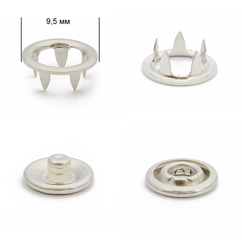 Кнопка BABY трикотажна 9,5 мм Нікель