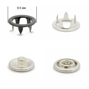 Кнопка BABY трикотажная 9,5 мм Черная (322)