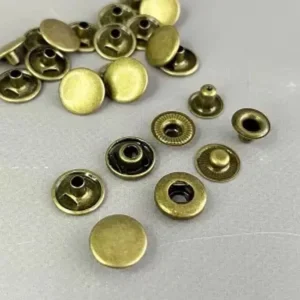 Кнопка Alfa 15 мм нержавіюча Антик