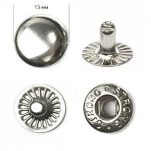 Кнопка Alfa 15 мм нержавіюча Нікель