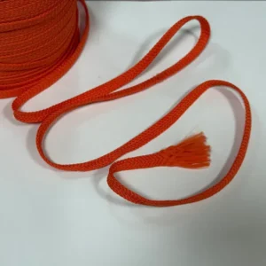 Шнур для одягу плоский 8,5 мм Помаранчевий