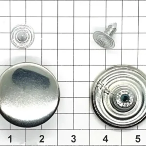 Гудзик для джинсів 20мм гладкий (Нікель)