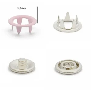 Кнопка BABY трикотажная 9,5 мм Нежно Розовая (133)