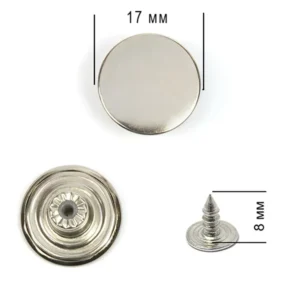 Гудзик для джинсів 17мм гладкий (Нікель)