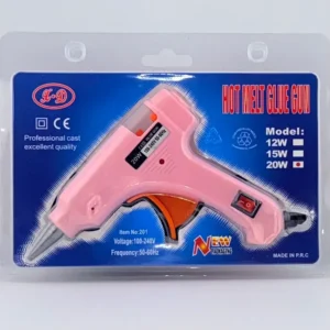 Пістолет для термоклею Ніжно Рожевий під стрижні 0,7 см