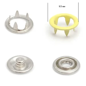 Кнопка BABY трикотажная 9,5 мм Нежно Желтая (109)