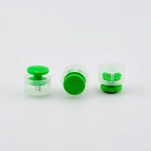 Фіксатор на два отвори 3381 Прозоро-Зелений