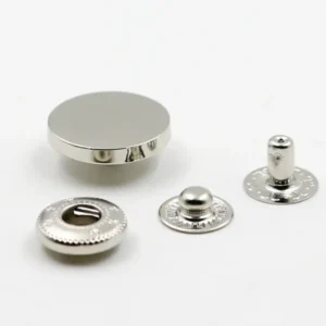 Кнопка гладкая таблетка (нержавейка) 15 мм Никель