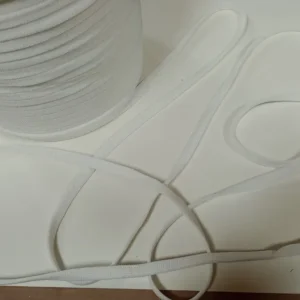 Шнур для одягу плоский 8,5 мм Білий