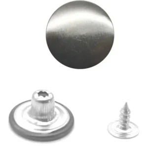 Гудзик для джинсів нержавіючий 14мм гладкий (Темний Нікель)