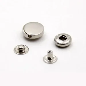 Кнопка гладка таблетка (нержавіюча сталь) 10 мм Нікель