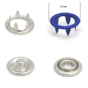 Кнопка BABY трикотажная 9,5 мм Т,Синій (340)