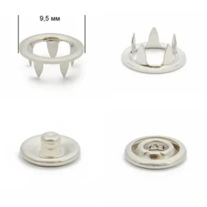 Кнопка BABY трикотажная 9,5 мм Никель