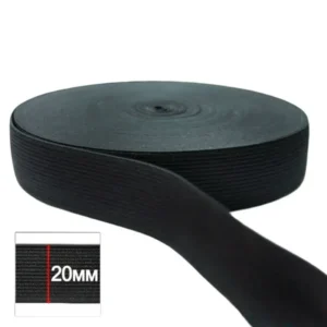 Резинка плоска 20 мм Чорна (40 м)