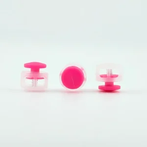 Фіксатор на два отвори 3381 Прозоро-Малиновий