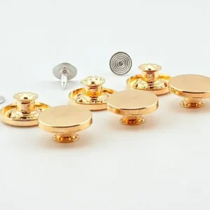 Пуговица для джинсов нержавеющий 17мм таблетка (Золото)