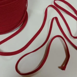 Шнур для одягу плоский 8,5 мм Червоний