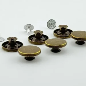 Пуговица для джинсов нержавеющий 17мм таблетка (Антик)