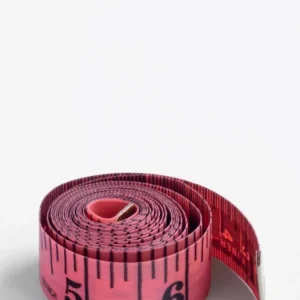 Сантиметр кравецький в пластиковому контейнері двосторонній Рожевий 150/60 сантиметри/дюйми