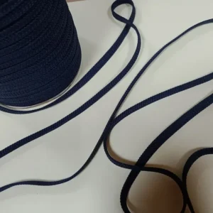 Шнур для одягу плоский 8,5 мм Темно Синій